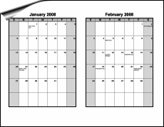 double month calendars