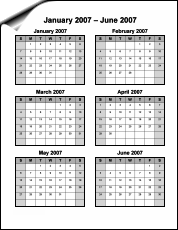 calendarsthatwork com be dependable write it down on a six months calendar