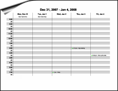 work week planner