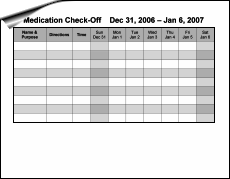 Check Off Chart